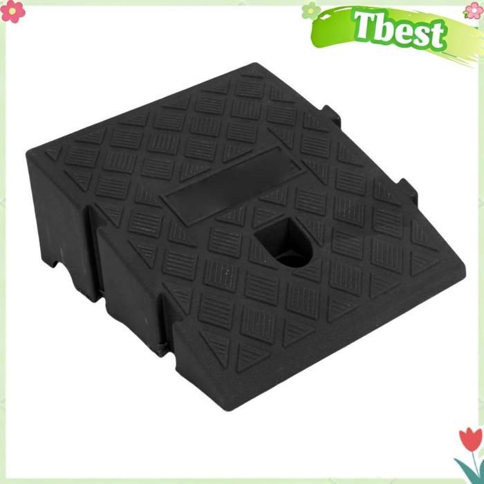 Tbest 2 rampe per marciapiede, altezza 13 cm, portata 4409 libbre, elevata capacità di carico, rampa per auto in PE resistente, carico moto, colore nero