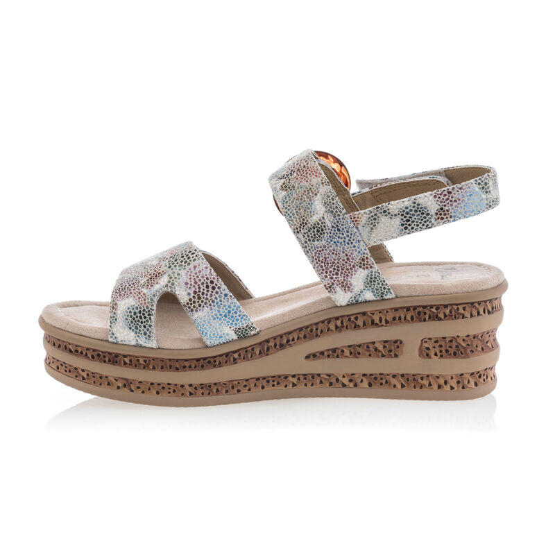 Mehrfarbige Damen-Sandalen / Zehenfreie Schuhe