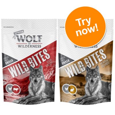 Wolf of Wilderness Snack Wild Bites Senior Hundesnacks Blandet Pakke