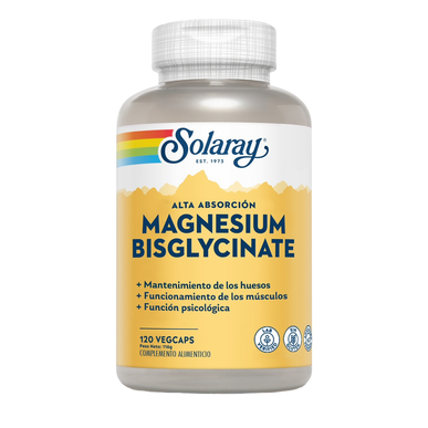 Solaray Magnesiumglycinat Bisglycinat Kapsler 120 kapsler