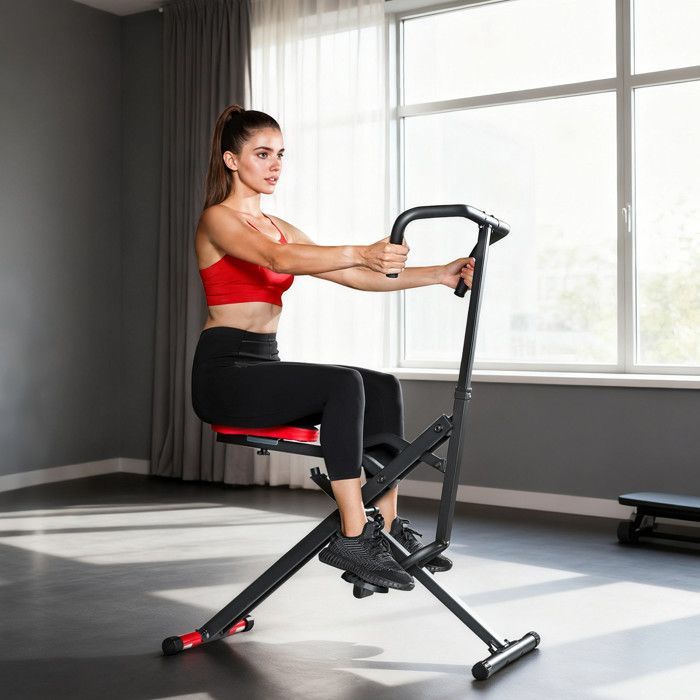 Appareil d'entraînement abdominal - SPORTNOW - pliable avec siège réglable - pour bras jambes dos fessiers - installation facile