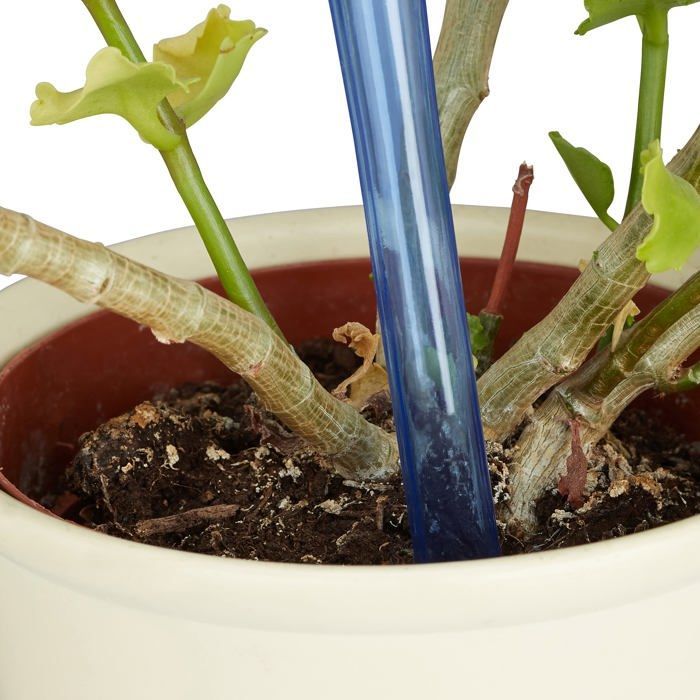 Kunststof waterbollen, set van 4 – automatische bewatering van planten tot 2 weken, blauw