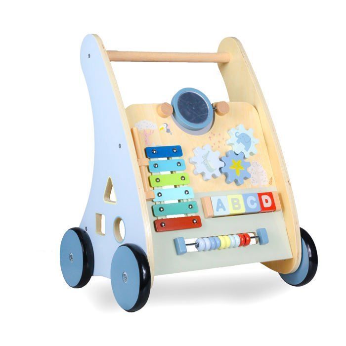 Looping Wooden Walker - Multi-Activity - Motor Skills - Early Learning | BLUE