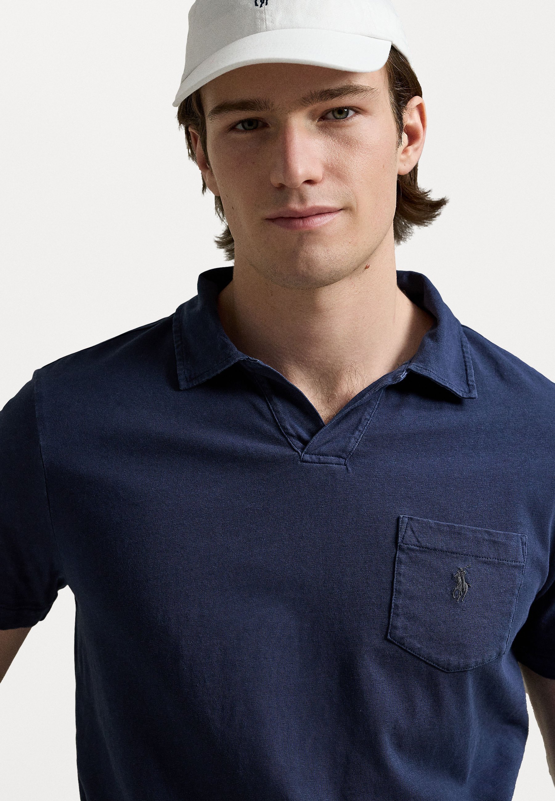 Polo Ralph Lauren POLO STANDARD FIT in cotone e lino - T-shirt stampata - Newport Navy