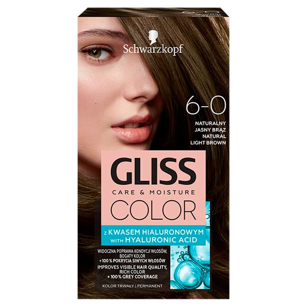 Gliss Color Farba do włosów 6-0 Naturalny Jasny Brąz