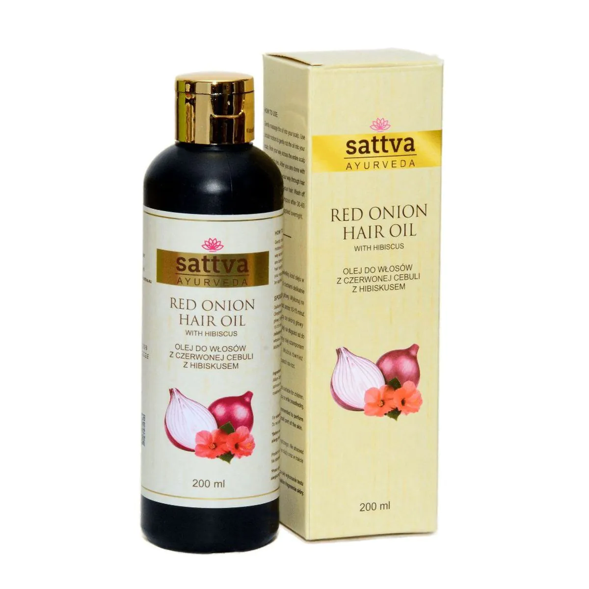 Sattva Ayurveda Czerwona Cebula z Hibiskusem - Olej do włosów 200 ml