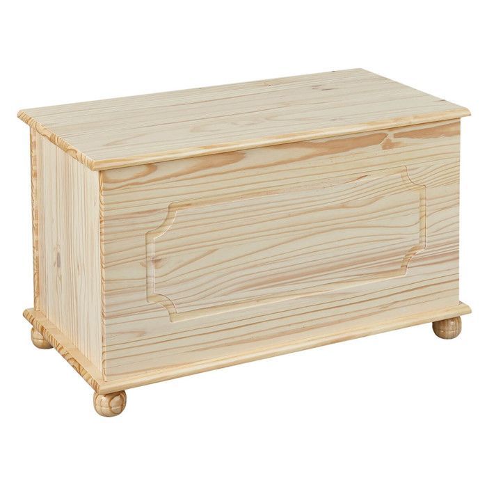 KALISHA - Natural Solid Wood Toy Chest