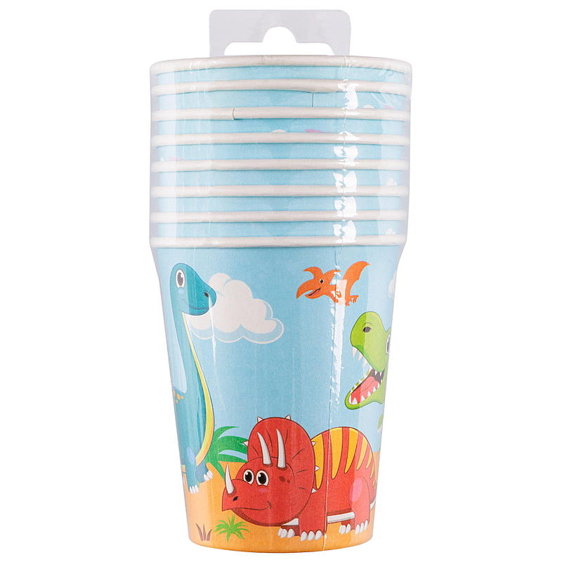 Vasos de cartón Giform 8 dinosaurios