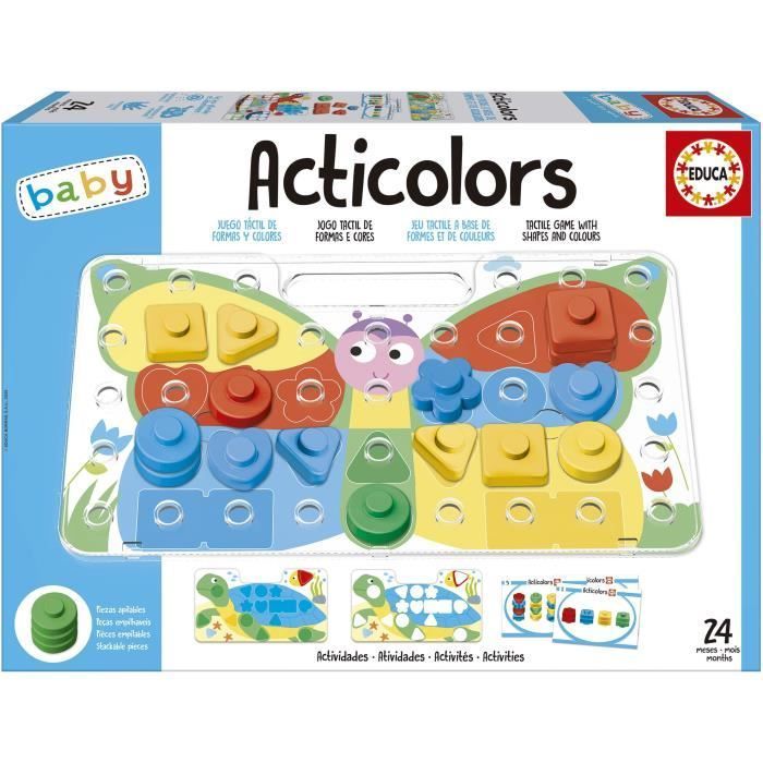 Articolors - Educational Game - EDUCA - Stacking of colored tokens and geometric shapes - Ages 2+