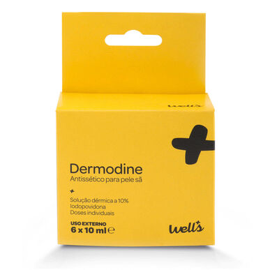 Solución dérmica Wells Dermodine 6 x 10 ml