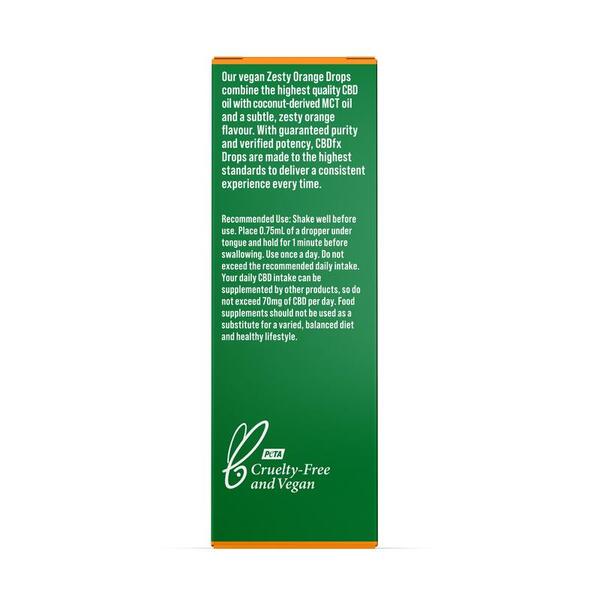 Gotas de aceite de CBD con sabor a naranja de CBDfx, 2000 mg de CBD | Salud | Superdrug