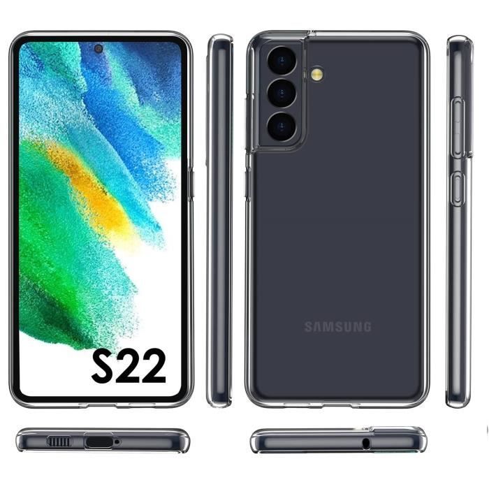 Coque pour Samsung S22 5G - Phonillico - Ultra Mince - Silicone Gel TPU - Transparent - Souple