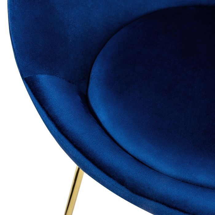 ML-Design 2 Chaises de Salle à Manger en Velours Bleu Assise Rembourrée avec Dossier Fauteuil pour Table à Manger Maquillage Cuisine