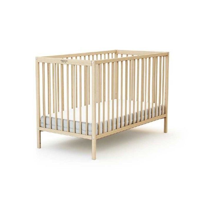 Ledikje van onbewerkt hout - FORMULA BABY - 60 x 120 cm - Verstelbare bodem met 3 hoogte-instellingen
