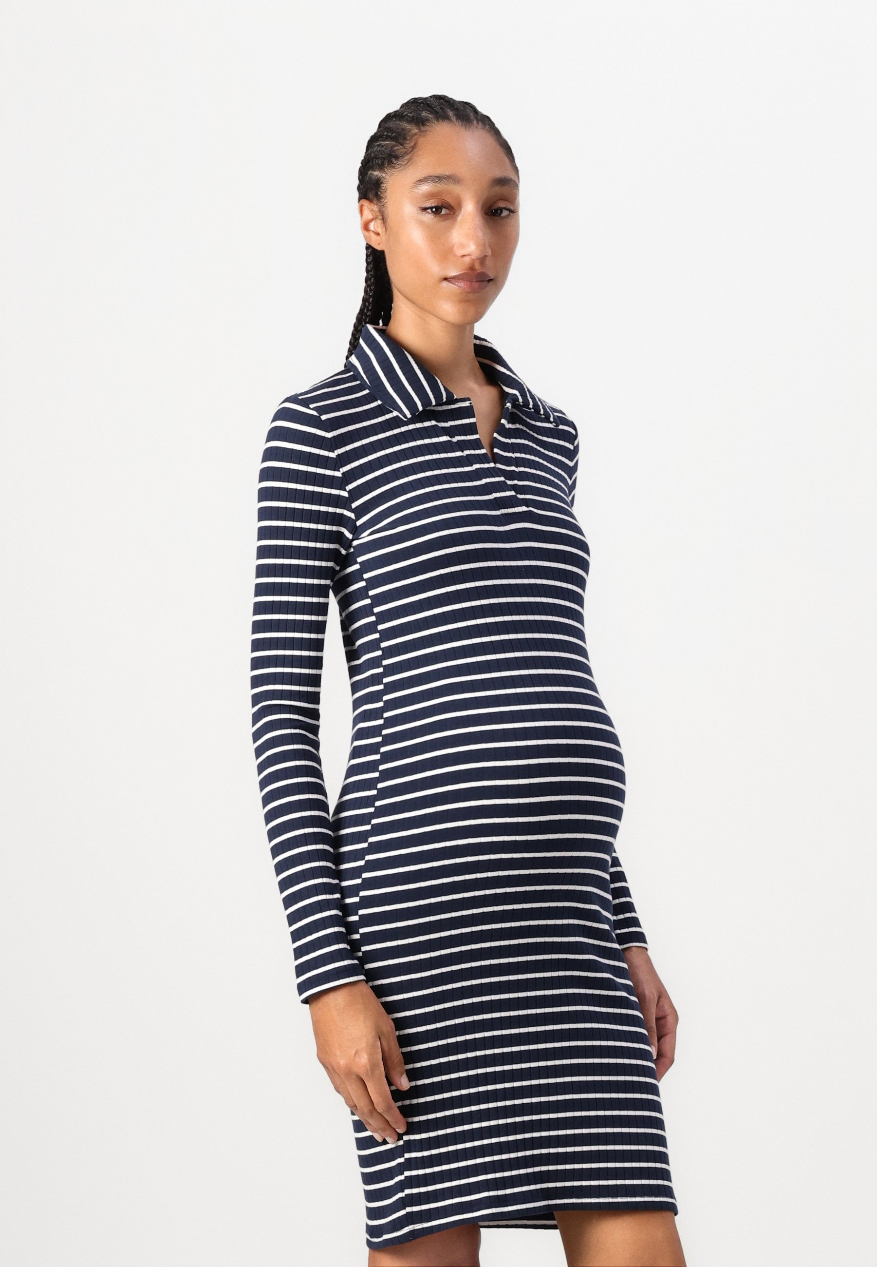 Vero Moda Maternity VMMSEA JURK - Jersey jurk - marineblauwe blazer/sneeuwwit