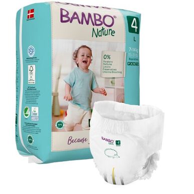 Pañales tipo pantalón Bambo Nature para niños y niñas, ropa interior ecológica T4, 7-14 kg, 20 unidades.