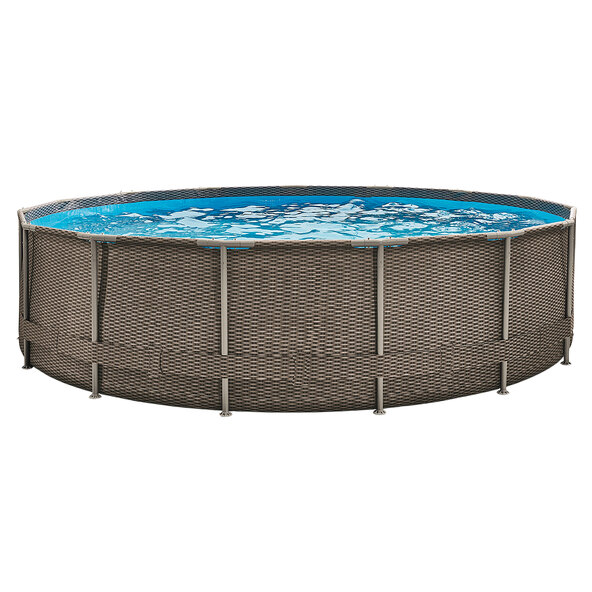 Elite Frame Pool, Rattan-stil, Ø 457 cm