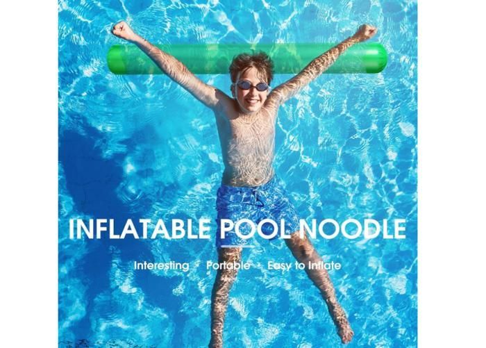 2 Pieces Inflatable Pool Noodles, 105 cm Inflatable Pool Noodles, Swimming Noodles for Pool, Pool Noodles, Yellow, Green
