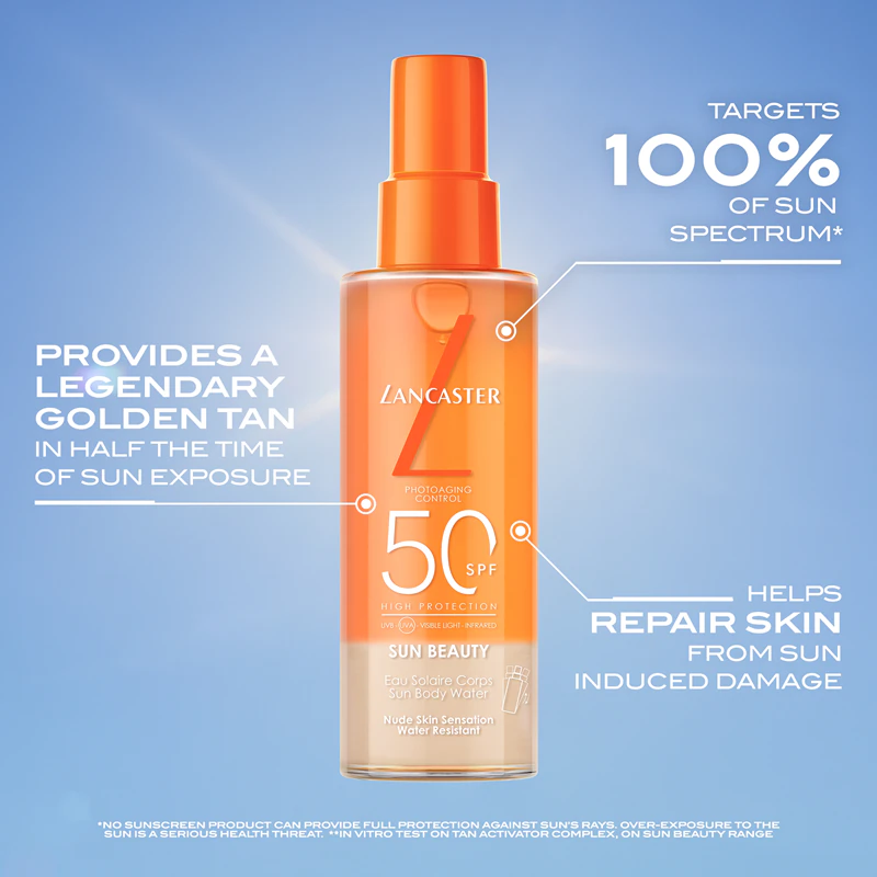 Protetor solar em spray Lancaster Sun Beauty com FPS 50