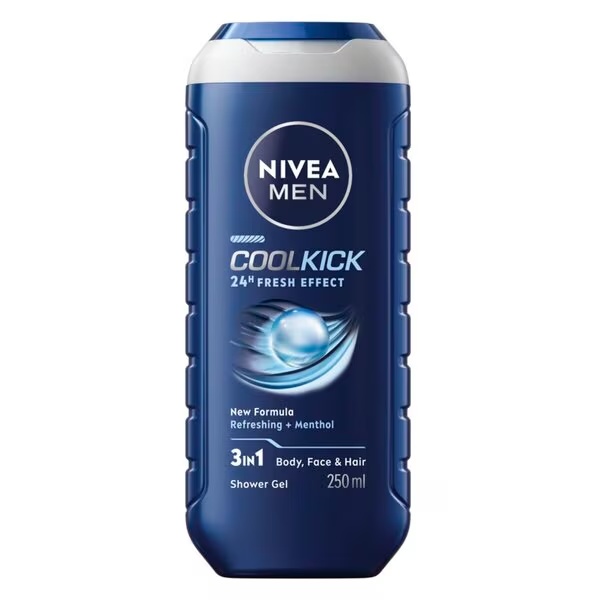 NIVEA Men Cool Kick 3-u-1 gel za tuširanje<br>250ml - Normalna koža