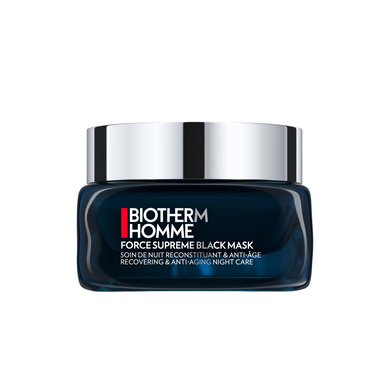 Biotherm Homme Force Supreme Black Mask Yönaamio miehille, ikääntymistä ehkäisevä, 50ml