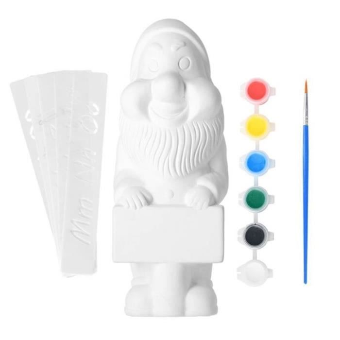 Kreativt sett - ESSCHERT DESIGN - Hage-nisse - Håndmalt - 6 farger - Keramikk