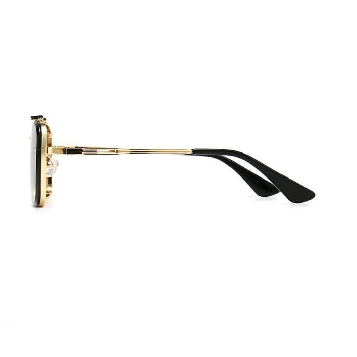 Gafas de sol SHARPHY para mujer, montura grande, estilo moderno, color marrón, metal, ideales para conducir, practicar deportes y viajar. Protección UV.