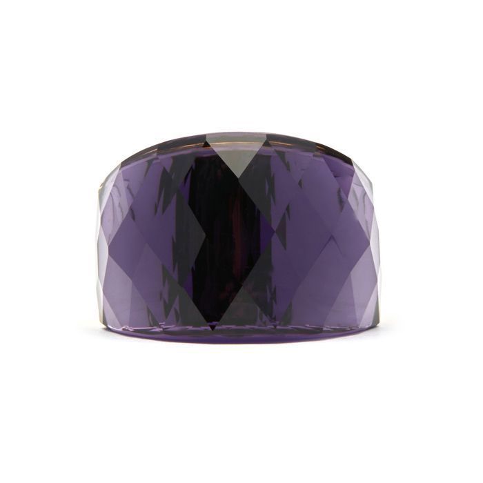 Ring - Luxenter - Fadino - 18k yellow gold finish - Hydrothermal Quartz Onyx - Purple