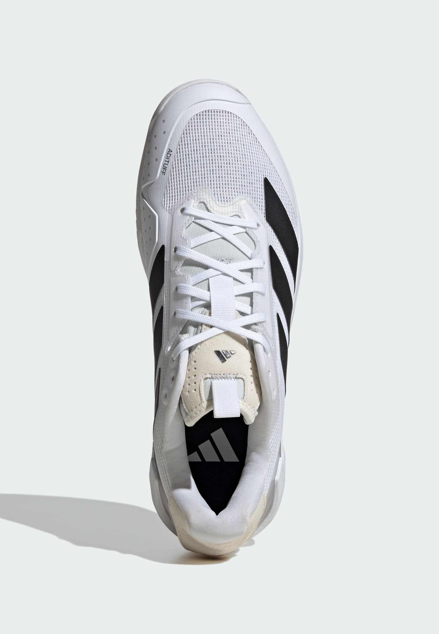 adidas Performance ADIZERO UBERSONIC 5 - Mitmeväljaku tennisejalatsid - pilvevalged, must, metallikhõbedased