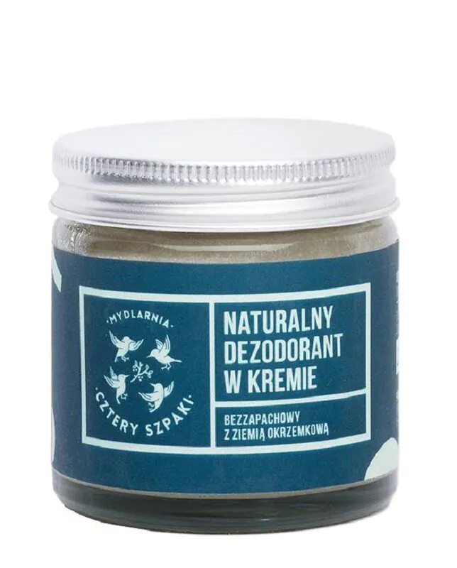 Mydlarnia Cztery Szpaki Dezodorant w kremie, Bezzapachowy