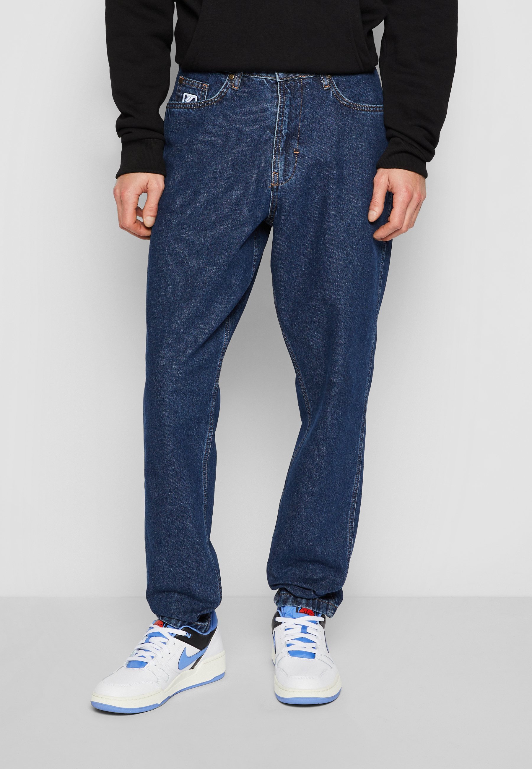 Karl Kani SMALL SIGNATURE TAPE FIVE POCKET DENIM - Rechte pijpen jeans - gewassen blauw