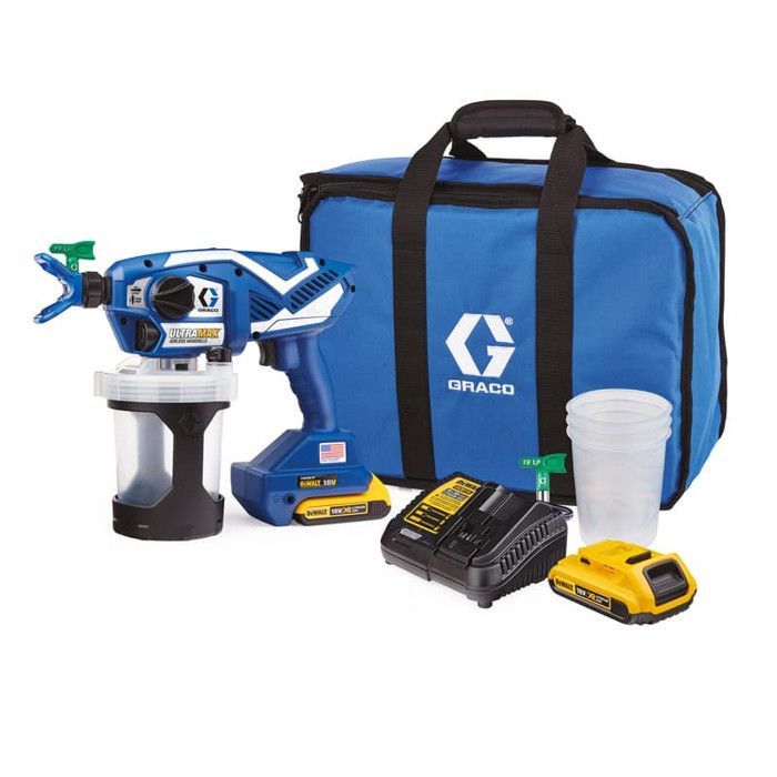 Graco - Pulverizador portátil sin aire UltraMAX Magnum de 138 bar, 18 V, 2 Ah, con batería de iones de litio
