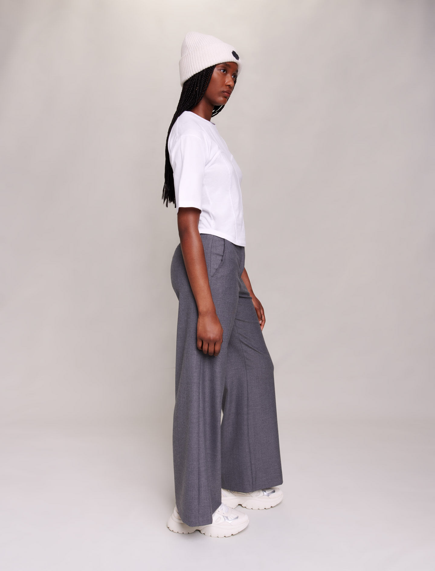 Tricou cu efect de corset - Alb