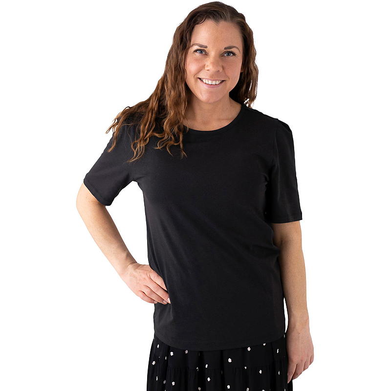 T-shirt noir basique, tailles S à XXL