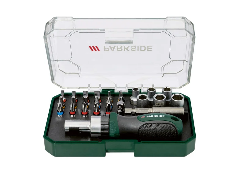 Chave de catraca PARKSIDE® Zestaw, bits e soquetes, conjunto de bits lubrificantes, conjunto de bits e soquetes para chave de fenda lubrificantes