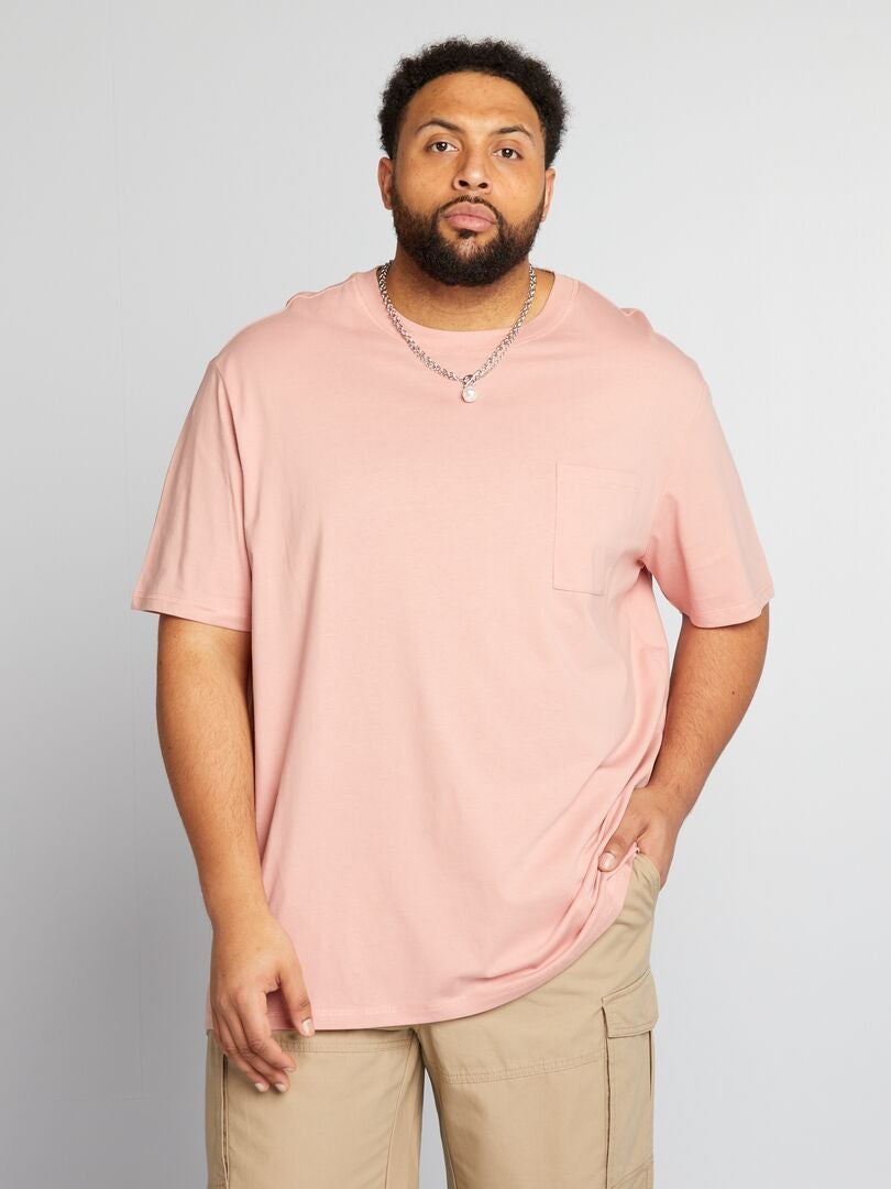 Effen jersey T-shirt - ROZE