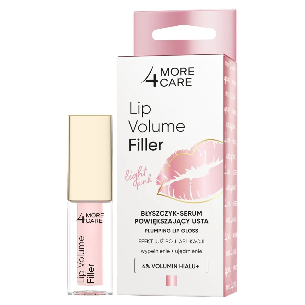 More4Care Lip Volume Filler Błyszczyk-serum powiększający usta, Glossy Pink
