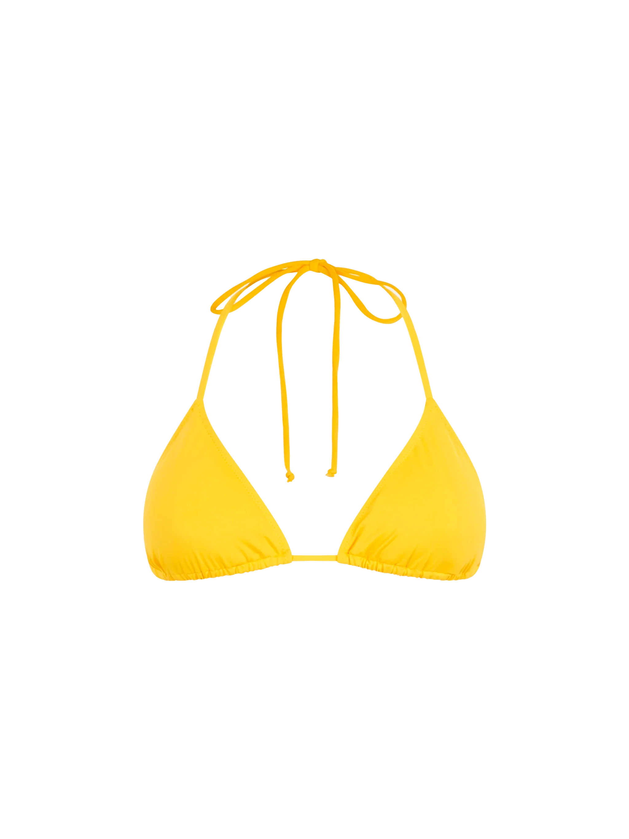 Maillot de bain triangle jaune pour femme