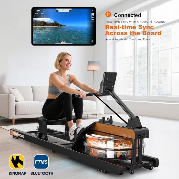 Vogatore ad acqua - ORISYN - Modello pieghevole - Bluetooth - Supporto per tablet regolabile - 160 kg