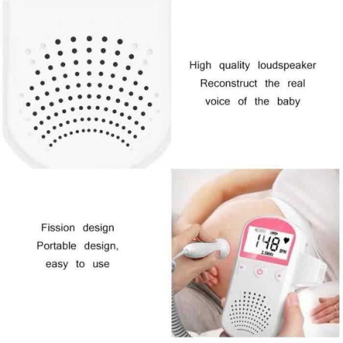 PC25737-Doppler Baby Prenatal Sonar Doppler Women Fetal Monitor Prenatal Heart Rate Detector