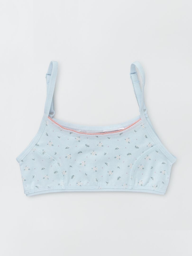 Set van 2 sportbeha's van stretchgaas - BLAUW