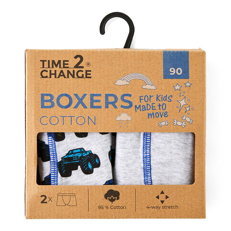 Time 2 Change boksershorts 2-pakning størrelse 90