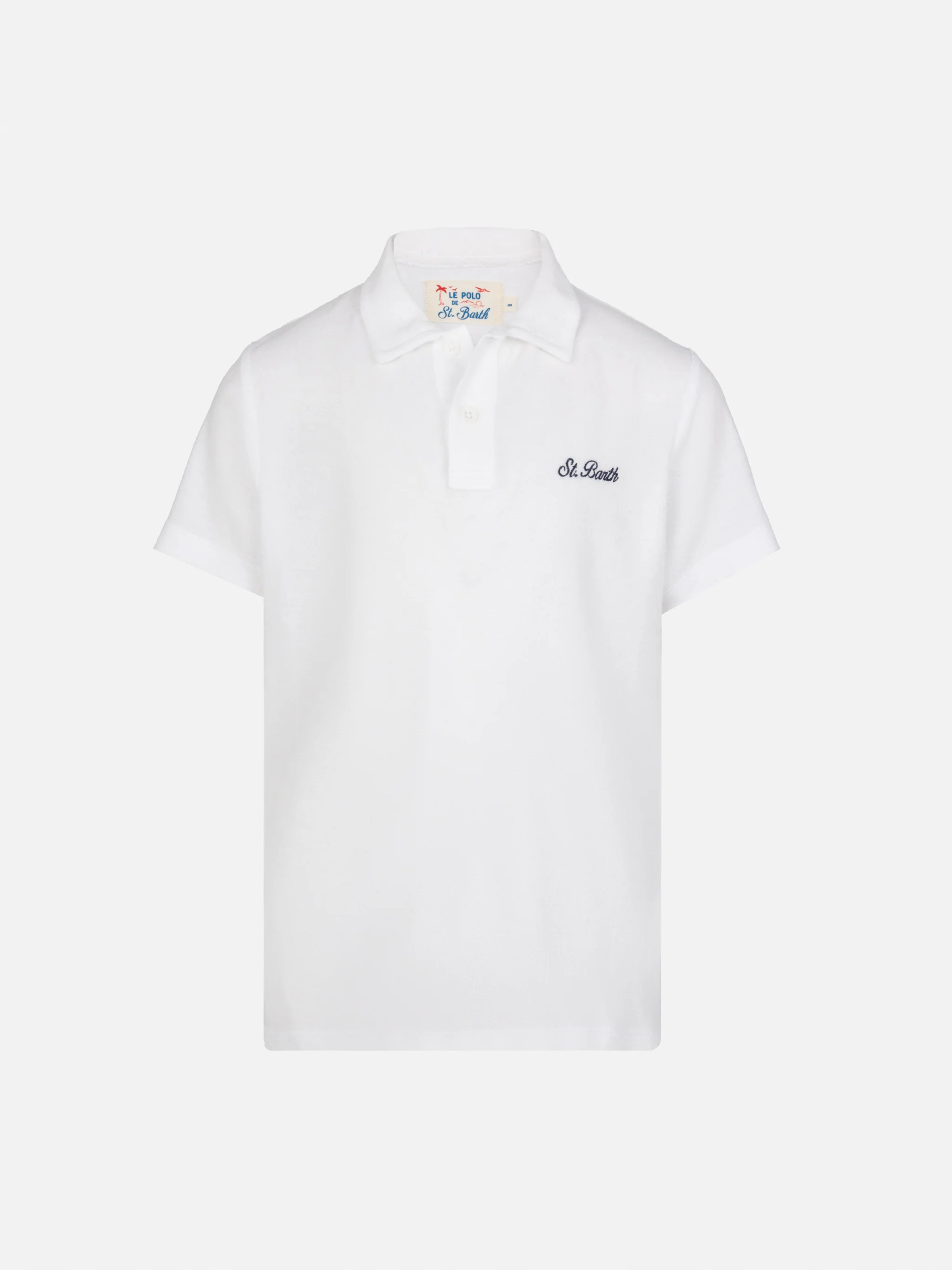 Jeremy Jr. witte badstof poloshirt