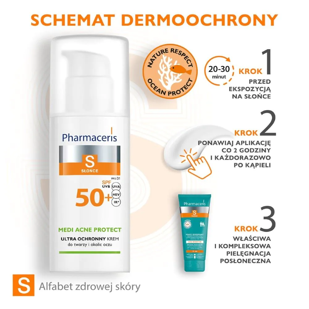 Pharmaceris S krem ochronny dla skóry trądzikowej, mieszanej i tłustej SPF50+