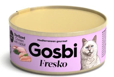 GOSBI Gosbi Fresko Chat Poulet Stérilisé Lapin 70g