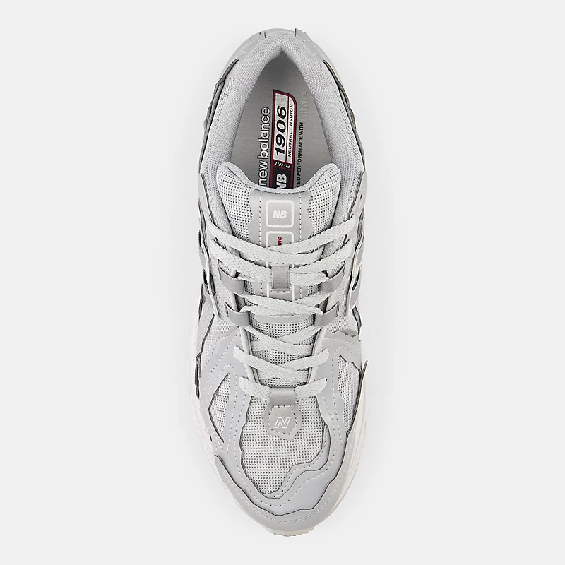 Herrenschuh 1906D – Silbermetallic mit Weiß und Karminrot