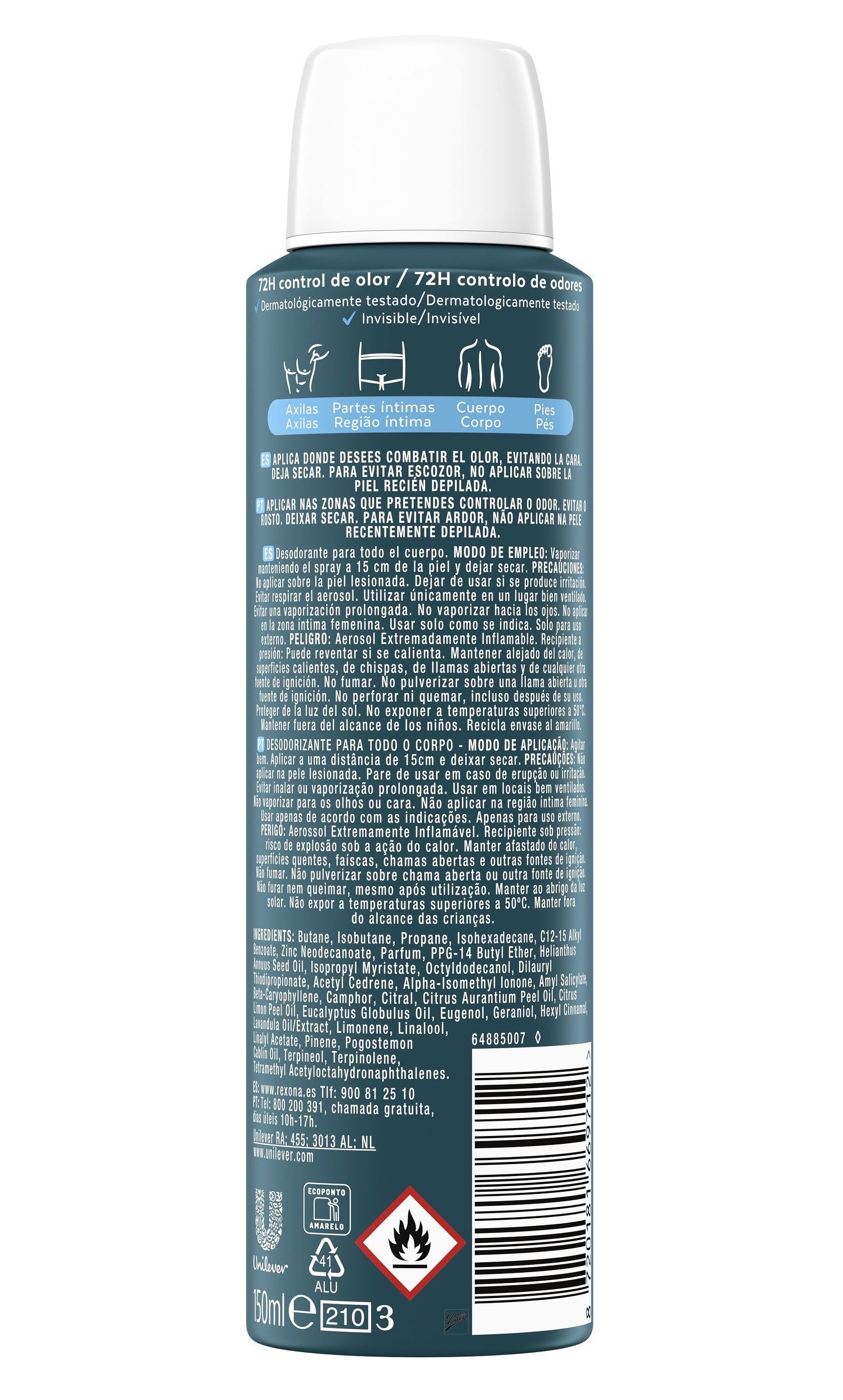 Moški deodorant v spreju Deodorant za celo telo Ocean Rush Deodoranti v spreju