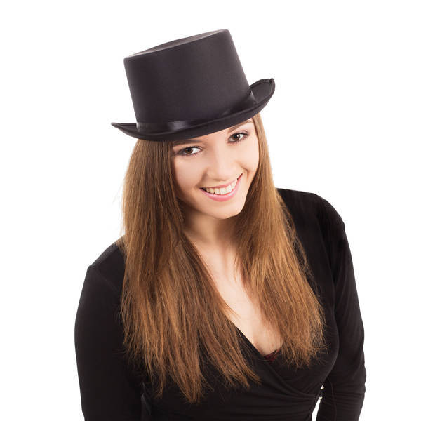 Bristol Novelty Unisex Hoge Hoed met Satijnen Look