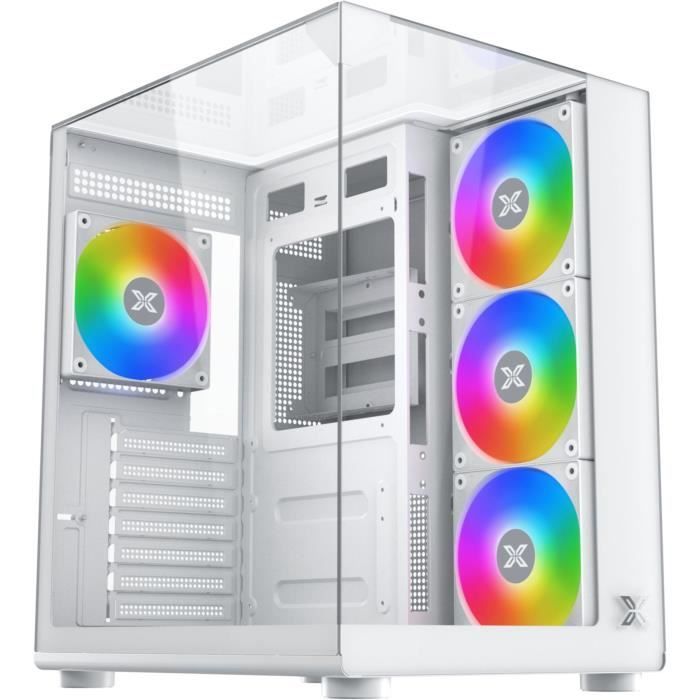 PC Case (without power supply) - XIGMATEK - Aqua Compact Arctic - Cube - ATX Form Factor - 4x120mm A-RGB included - White