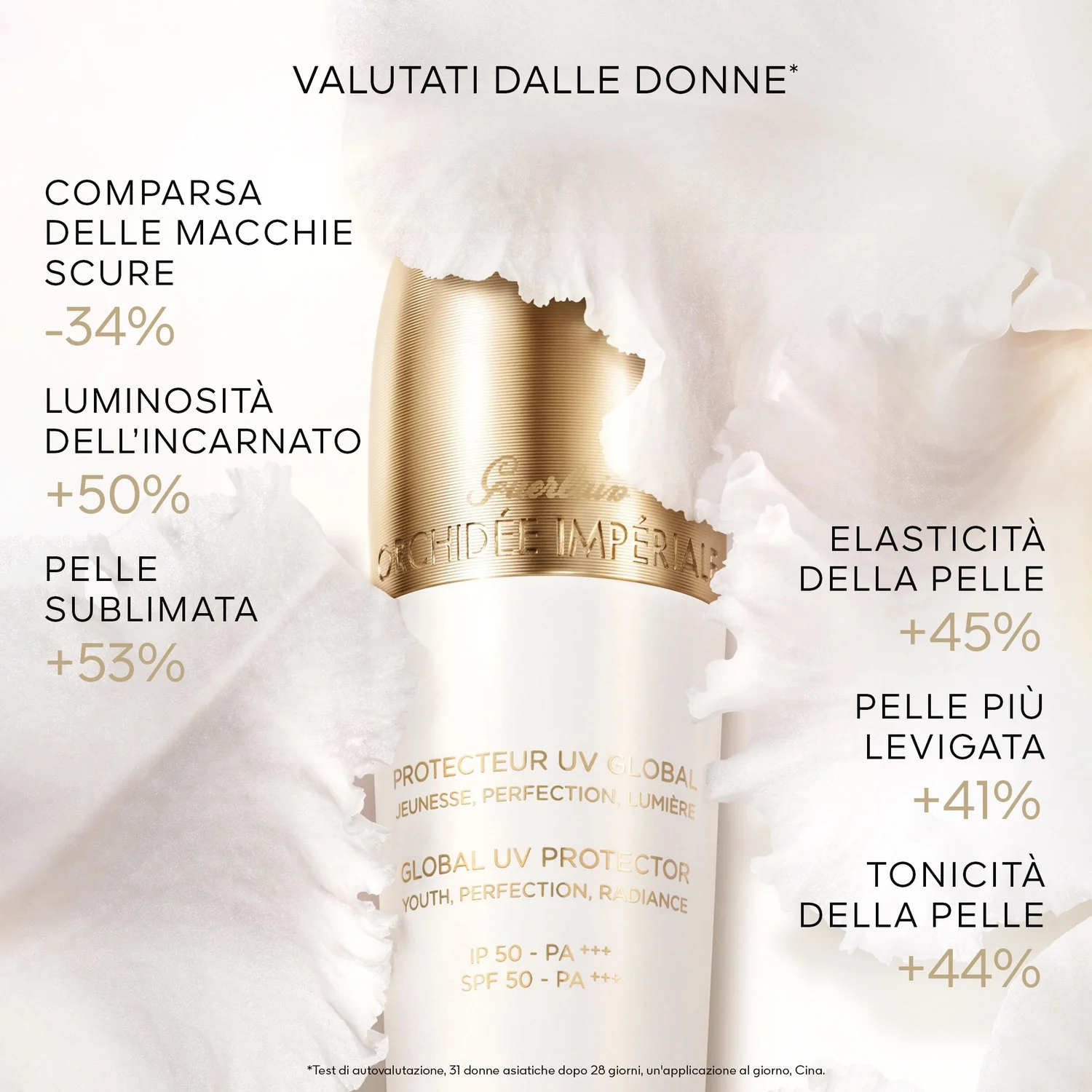 Orchidée Impériale Brightening Le Protecteur UV Global SPF50 - Trattamenti Protettivi, Fluido viso effetto globale, Fluido viso antimacchie, Fluido viso illuminante